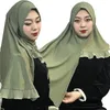 Etniska kläder Högkvalitativa kvinnor Muslimska Instant Hijab Headscarf Wrap Ready to Wear Turban Amira Cap Arab Sals Malaysia Headwer
