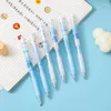 6PCS Kawaii Pens Spidaturery Śliczne stacjonarne akcesoria biurowe Materiały Szkoły do ​​Sky Blue Pen z powrotem do