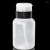 Storage Bottles Empty Pump Dispenser Nail Polish Liquid Alcohol Remover Cleaner Bottle DIY Art Tools 210ML Manicure Beauty