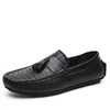 Zapatos casuales de cuero real de cuero de cuero mocasines de cocodrilo transpirable Slip-On Flats Comfort Man Footwear Fashion Mocasins