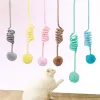 Toys Cat Toy Swing Sticky Disc Elastic Hanging Door Teasing Cat Rope Långt rep Tetande katt katt leksak katttillbehör Pet Kitten leksak