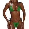 Swimwear de mujeres Sexy Lucky Verde Shamrock Micro Bikinis Set de hojas de hojas Tangas Bikini Sad Traje de trajes de baño Swim Surf Outfits