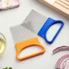Steel Multifunctional Fork Stainless Onion Pine Meat Needle Vegetable Fruit Slicer Tomato Cutter Cutting Holder Kitchen Accessorie Tool