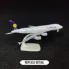 Skala 1 250 Metal Aircraft Model Replica Lufthansa Airlines A380 Airplane Aviation Miniaturowa kolekcja sztuki Kid Boy Prezent 240408