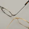 Zonnebrillen Frames Retro Eyewear Men Women Titanium Hoge kwaliteit Optische recept Glazen Myopia Oculo's lezen Ultralicht Oval Bronze