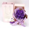 Roses Soap Artificial 7pcs Mariage Flower Bouquet With Doll Bear Birthday Christmas Wedding Valentijnsdag Gift Home Decor