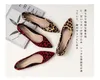 Lässige Schuhe plus Größe 35-42 Frau 1 cm spitze Zehenheels Frauen bequemes weiches Büro Leopard Flats Lady Mocasines Ballett Wildleder