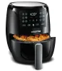 Fryers 4 Qt Digital Air Fryer med guidad matlagning, svart GAF486