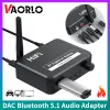 Adaptador DAC Bluetooth 5.1 Receptor de áudio Digital a analógico Conversor de 3,5 mm Aux rca l/r udisk estéreo hifi 2 in1 adadper sem fio