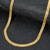 Ketten Hip Hop Schmuck 18K Gold Farbe Kubanische Verbindung Kette Halskette für Männer Kragen Hochqualität Metall Textur Frauen Mode Charme