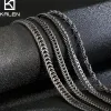 Naszyjniki Kalen stal nierdzewna matowa łańcuch łańcuchowy dla mężczyzn 8 mm skręcony łańcuch choker jewellry nowo przybysze 2020