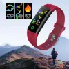 Bracelets étanche IP68 Smart Bracelet Color Screen Men de bracelets Femmes du bracelet cardiaque Poudomètre de tracker de fitness de pression artérielle Band intelligent