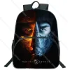 Bags Mortal Kombat Backpack for Kids Students Anime School Bags Boys Knapsack Girls Cartoon Rucksack Unisex Teens Travel Bagpacks