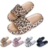 Hausschuhe Leopard Dicke Plattform für Frauen Heimatweicher Kissenrutschen Sandalen Frau 2024 Sommer Beach Nicht-Slip Flip Flops 44-45