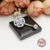 Jóias hellolook zircon giration belly botão piercing 925 Sterling Silver Belly Butrind Rings