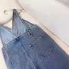 Jumpsuits für Frauen Rompers Designer Frühling/Sommer Neue Pra Korean Edition Minimalistischer Stil, Altersrückgang Mode, lässige, rein Baumwolle gewaschene Denim -Gurthose JS9O