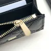 Brązowy portfel kwiatowy luksusowe kobiety torebka karty uchwyt na karty brelokowe Projektant Projektant Kluczowy posiadacz karty Małe portfele torby sprzęgła z pudełkiem