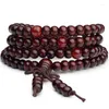 Perles de prière de brin Mala 108 Bracelets 8 mm Natural Santal Bouddhiste Rosaire Unisexe Men Brangles Bijoux