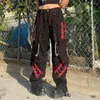 Women's Pants Drawstring Cinch Chain Straight-Leg Beam Anklet Strip Straight