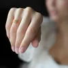 Anéis dodoai feminino personalizado letra anel de letra personalizada nome personalizável número de casal anel anel de aço inoxidável masculino de joias do presente