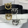 Pinkoo Belt 2024 Nieuwe designer riemmerk Heren Dames slik buckle riem klassiek echt lederen mode vogel buckle cowhide riem riem groothandel 631