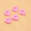 Toppers Bougies Handmade Heart Cake Cupcake Decoration Baby Baby Joyeux anniversaire Style Corée Décor de maison 5pcs / boîte