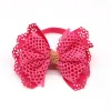 Dog Apparel 100pcs Pet Bowties Handmade Mesh Cloth Tie Bows Ties Bow Neck Accessory Holiday Grooming Prodtcs 6colour LL