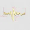 Pulseira 20pcs/lote em aço inoxidável espelho polido de amor eletrocardiograma de pulso de pulso de pulso de batimentos cardíacos conectores dois orifícios pulseiras diy