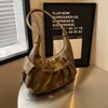 Vintage Women Bag Sac Pu Leather Designer Automne Fi Retro Hobo Handbag Sac sous arasme FI de grande capacité 2023 Hiver 565V # #