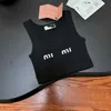 Camisoles & Tanks Designer Nanyou High end Women's Wear New Letter Printing Simple Inner Outer Slim Ultra Short Sleeveless Knitted Tank Top for Women JPZW