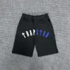 Mens Trapstar Tracksuits 교차 국경 외국 무역 트랩 스타 수건 자수 간단한 편지 짧은 슬리브 자수 티셔츠 반바지 세트 캐주얼 다목적 스타일