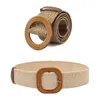 Cintos 2pcs Retro KnitLine Ladies Ladies Burchle Smoothl Belt Tabel