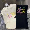 LOEWVE T-shirt Designer T-shirt Luxury Fashion Womens Womens Colorful Letter Broidered Short à manches Summer Nouveau Top polyvalent et de style lâche