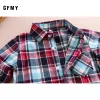 T-shirts GFMy Hot Sale Boys Shirts Classic Casual Plaid Flanel Children shirts voor 212 jaar kinderjongens slijtage