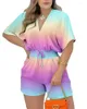 Traccettaci da donna 2024 Summer Women Stamping turisci casual a v-scollo elegante gamber per vacanza corta Outfits Outfits Streetwear salta