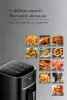 Fryers EXSAMO 10L Large Capacity Smart Electronic Digital Deep Fryers Oven Without Oil 2000W MultiFunction With Touchscreen Air Fryer