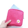 Bags 1PC Women's Cosmetic Bag Daisy Pattern Travel Mini Sanitary Napkin Storage Bag Coin Money Card Lipstick Small Items Pouch