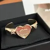 Romantic Love Gift Bangle Brand Brand Designer New Pink Heart Design Bbangle Bbangle Small Diamond Diamond Inrangé Brangle avec boîte pour la fête d'anniversaire