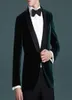2018 Green Velvet Wedding Men Formal Men Signit for Groom Wear Sandin Black One Button Wedding Groom Tuxedos Veste Pants2621884