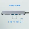 Hubs 6 в 1 USB Hub C Typec Hub USB C to USB 3.0 HDMicabatible Dock для MacBook Pro для Nintendo Switch USBC Type C 3.0 Splitter