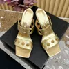 Ladies Strange pięty mody Krystal slajdy otwarte u stóp sukienkę na imprezę wysokie obcasy projektantka marki Rome Sandals Footwear