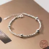 Bracelets La Monada 15 + 3cm Bracelets simples pour les femmes Silver 925 Géométrie Round Perle Sterling 925 Silver Women's Bracelet