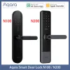 Controllo AQARA N100N200 Smart Door Door Bluetooth Digital Disptprint Lock, password, scheda NFC, app a distanza per HomeKit MI Home App