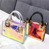 Baltos Multifunctunction Color Transparent Bag PVC Messenger Bag Women Zipper Satchels Clear Bolsa Bolsa Laser Bolsas de Luxúria