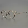 Lunettes de soleil Frames Vintage Round Pure Titanium Eyeglass FaShes Men Myopia Prescription Glasse optique Femmes 2024 Eyewear
