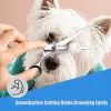 Grooming per le forbici per animali domestici che toelettano le forbici per cani in acciaio inossidabile per cesoie per taglio animale piedi di taglio degli occhi per gli occhi tagli