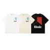 summer rhude tshirt Fashion Brand RHUDE Youth Letter Arrow R Standard Short Sleeve T-shirt for Men Women Street Loose Half 3E6O