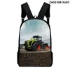 Backpack Tractor Pattern Set Teenagers Boys Girls Toddler Harajuku Cartoon Kid School Book Bags Men Women Mochila Bolsa