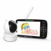 Камера 5 -дюймовый HD Baby Monitor с 30 -часовой батареей Pantiltzoom Видео монитор детского монитора с камерой и аудио -ночным видением, Vox, 2way Talk,