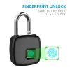 Bolsas Anti -roubo Padlockless sem chave Padlock Identificação biométrica à prova d'água USB recarregável para mochila do gabinete